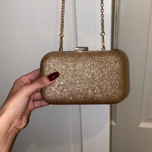 Sparkly Gold Chain Purse / Convertible Clutch